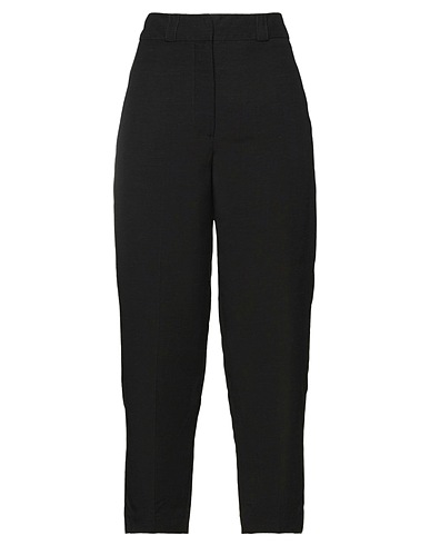 MERCI ITALIA Casual pants Black 42% Viscose, 35% Rayon, 23% Linen