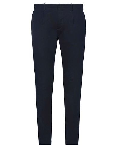 PAOLO PECORA Casual trouser Midnight blue 97% Cotton, 3% Elastane