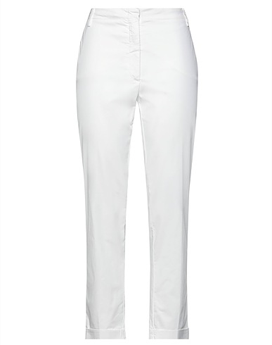 MANILA GRACE Pantalone Bianco 97% Cotone, 3% Elastan