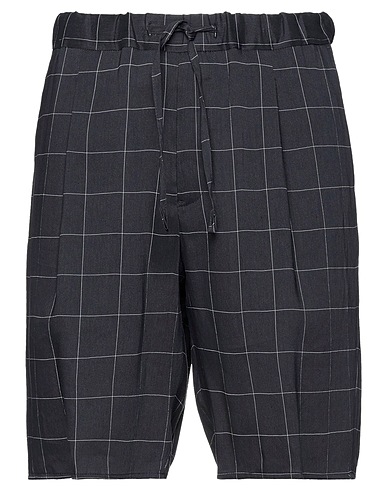 EMPORIO ARMANI Shorts & Bermuda Midnight blue 61% Linen, 35% Viscose, 3% Elastane, 1% Polyester
