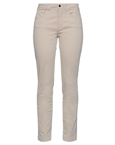 D.EXTERIOR Casual pants Beige 85% Cotton, 15% Elastane