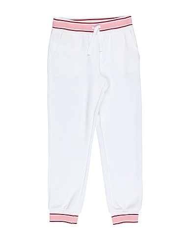 DOLCE&GABBANA Casual trouser White 100% Cotton, Silk, Polyester, Crystal, Metallic Polyester