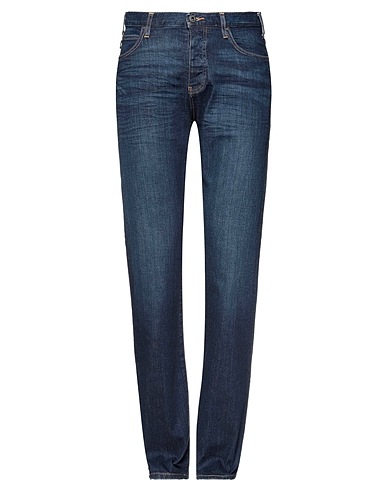 EMPORIO ARMANI Denim trousers Blue 98% Cotton, 2% Elastane