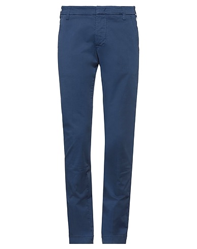 ENTRE AMIS Casual trouser Bright blue 97% Cotton, 3% Elastane