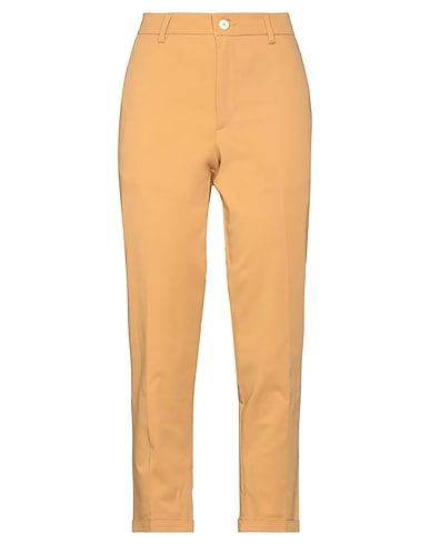 (+) PEOPLE Pantalone Cammello 98% Cotone, 2% Elastan