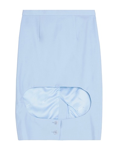 BURBERRY Midi skirt Sky blue 100% Virgin Wool