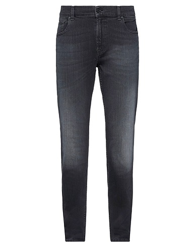7 FOR ALL MANKIND Denim pants Black 58% Cotton, 20% Viscose, 14% Modal, 7% Polyester, 1% Elastane