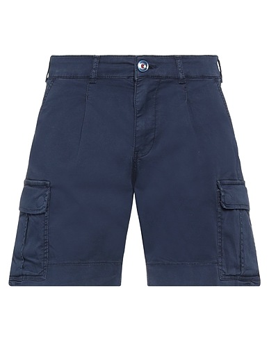 FRED MELLO Shorts & Bermuda Navy blue 98% Cotton, 2% Elastane