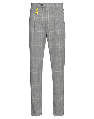 MANUEL RITZ Casual trouser Light grey 50% Polyester, 28% Viscose, 20% Linen, 2% Elastane