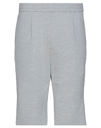 PAOLO PECORA Shorts & Bermuda Light grey 95% Cotton, 5% Elastane