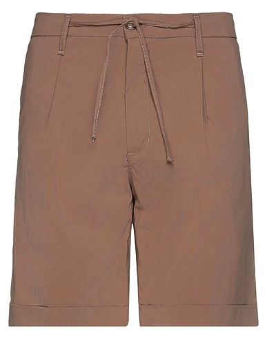 AGO.RA.LO. Shorts & Bermuda Marrone 62% Cotone, 35% Nylon, 2% Elastan, 1% Altre Fibre