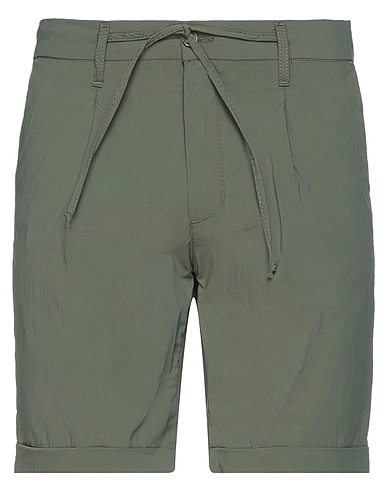 AGO.RA.LO. Shorts & Bermuda Military green 62% Cotton, 35% Nylon, 2% Elastane, 1% Other Fibres