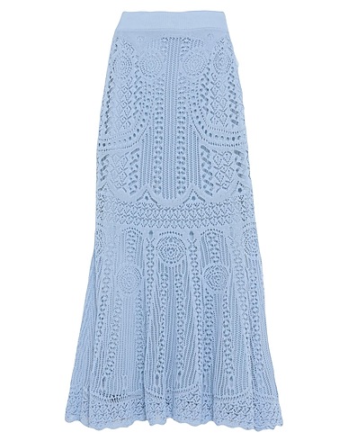 MCQUEEN Langer Rock Himmelblau 65% Baumwolle, 35% Polyamid, Elastan