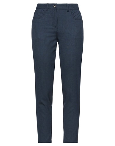 LORENA ANTONIAZZI Casual trouser Blue 100% Virgin Wool, Polyester, Cotton
