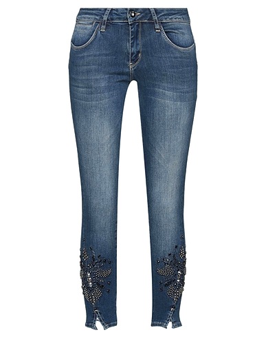 FRACOMINA Denim trousers JEANS Blue 53% Cotton, 39% Modal, 5% Polybutylene, 3% Elastane