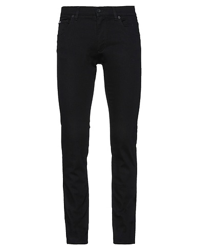 DOLCE&GABBANA Denim pants Black 98% Cotton, 2% Elastane, Bovine leather