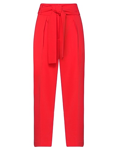 JUCCA Casual trouser Red 98% Polyester, 2% Elastane