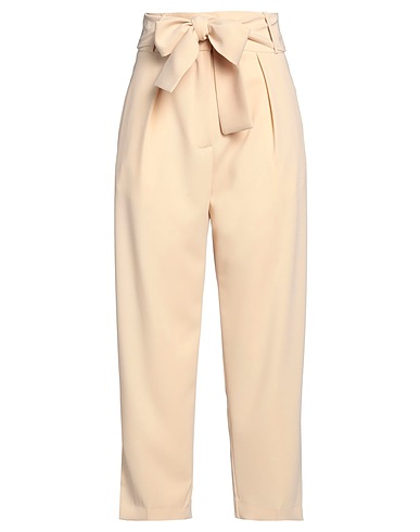 JUCCA Casual trouser Beige 98% Polyester, 2% Elastane