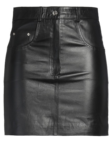 MANOKHI Mini skirt Black 100% Leather