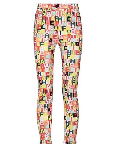 ELISABETTA FRANCHI JEANS Casual pants Yellow 97% Cotton, 3% Elastane