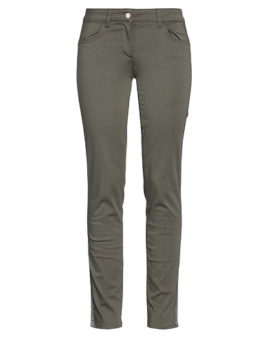 LIU •JO Casual trouser Military green 58% Cotton, 39% Polyester, 3% Elastane