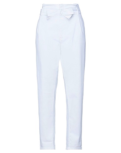 I BLUES Denim trousers White 92% Cotton, 6% Elastomultiester, 2% Elastane
