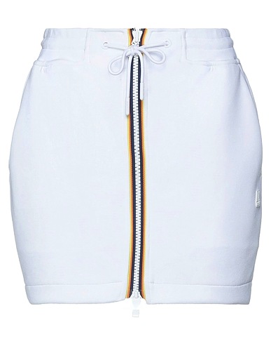 K-WAY Mini skirt White 81% Polyester, 15% Viscose, 4% Elastane