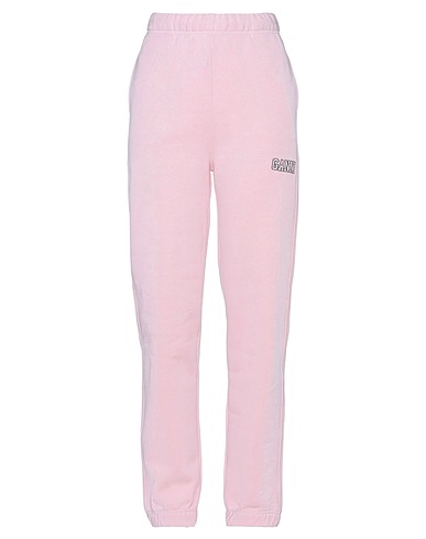 GANNI Casual pants Pink 50% Recycled cotton, 50% Recycled polyester