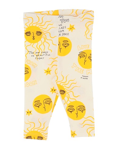 MINI RODINI Leggings Ivory 95% Organic cotton, 5% Elastane