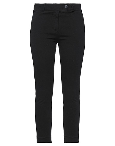 LE STREGHE Casual trouser Black 97% Cotton, 3% Elastane