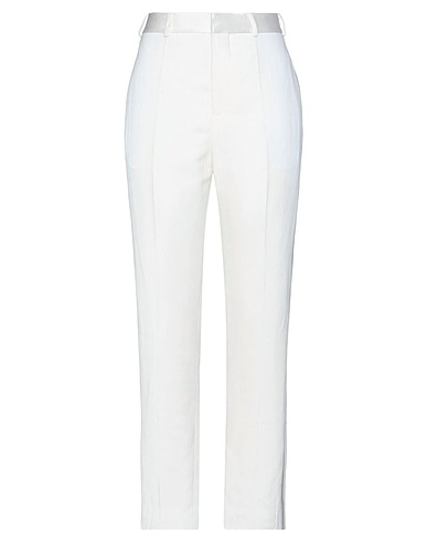 HAIDER ACKERMANN Casual trouser White 51% Linen, 49% Rayon