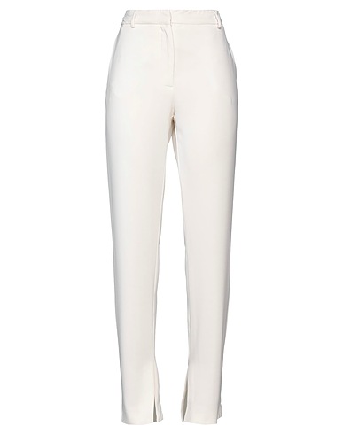 SIMONA CORSELLINI Casual pants Ivory 96% Viscose, 4% Elastane