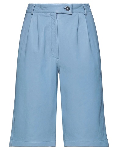 L' AUTRE CHOSE Shorts & Bermuda Sky blue Soft Leather