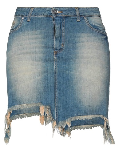 HANNY DEEP Denim skirt Blue 98% Cotton, 2% Elastane