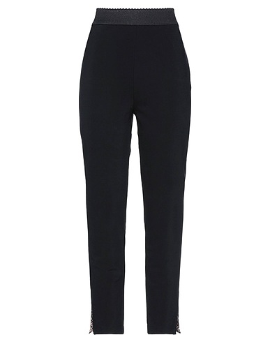 ELISABETTA FRANCHI Casual pants Black 47% Viscose, 22% Cotton, 21% Polyamide, 10% Elastane
