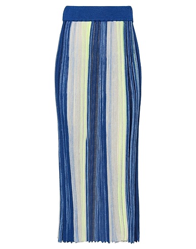 SOLOTRE Midi skirt Blue 70% Viscose, 15% Polyamide, 15% Metallic Polyester