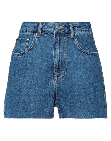NA-KD Denim shorts Blue 99% Cotton, 1% Elastane