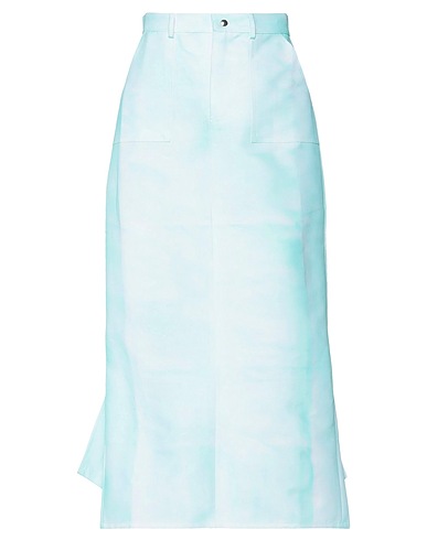 AFTERHOMEWORK Midi skirt Turquoise 100% Cotton