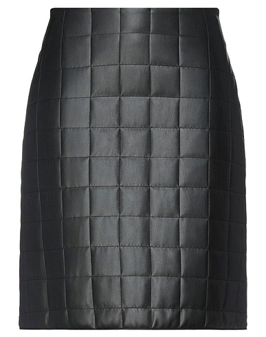 LIVIANA CONTI Mini skirt Black 50% Polyurethane, 50% Polyester
