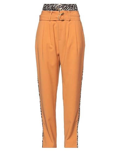 MANILA GRACE Casual trouser Camel 80% Polyester, 14% Viscose, 6% Elastane