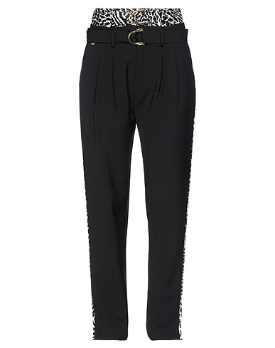 MANILA GRACE Pantalon Noir 80% Polyester, 14% Viscose, 6% Élasthanne