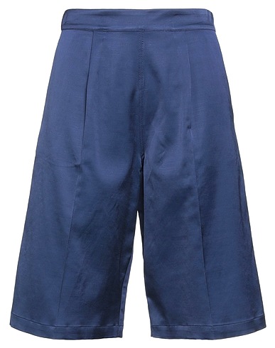 SEMICOUTURE Shorts & Bermuda Midnight blue 75% Viscose, 21% Cotton, 2% Silk, 2% Elastane