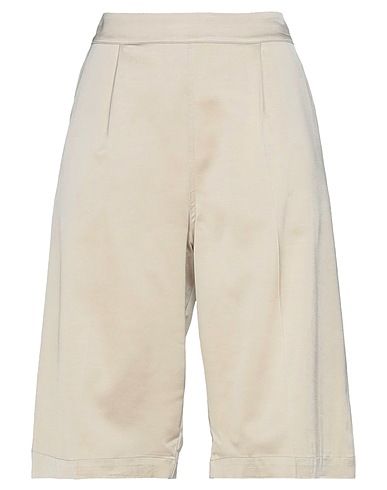 SEMICOUTURE Shorts & Bermuda Beige 75% Viscose, 21% Cotton, 2% Silk, 2% Elastane