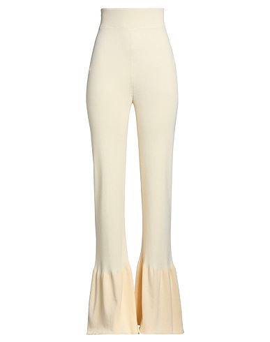 STELLA McCARTNEY Casual trouser Pastel yellow 52% Cotton, 48% Viscose