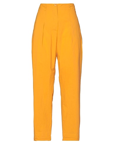 MANILA GRACE Pantalone Giallo ocra 100% Cotone