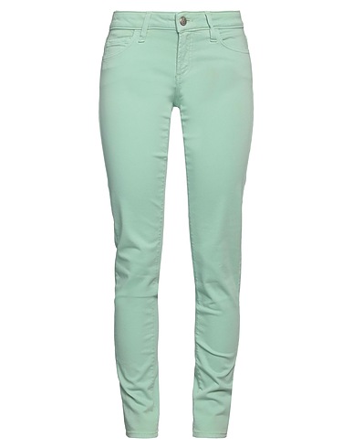 ROŸ ROGER'S Casual trouser Light green 87% Cotton, 10% Polyester, 3% Elastane