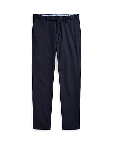 POLO RALPH LAUREN Casual pants Midnight blue 97% Cotton, 3% Elastane