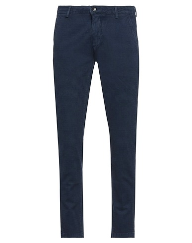 YAN SIMMON Casual pants Navy 98% Cotton, 2% Elastane