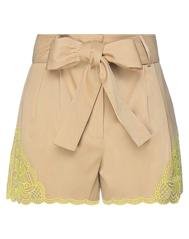 TWINSET Shorts & Bermuda Beige 100% Cotton, Polyester