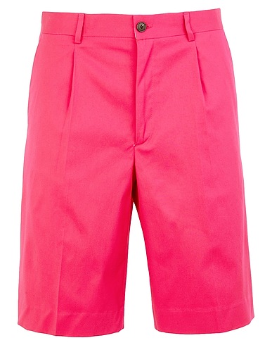 8 by YOOX Shorts & Bermuda COTTON PLEATED WIDE SHORTS Fucsia 97% Cotone, 3% Elastan